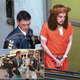 A U.S. Marshal leads Christ to a holding cell. Inset: One of the injured is loaded into an ambulance.